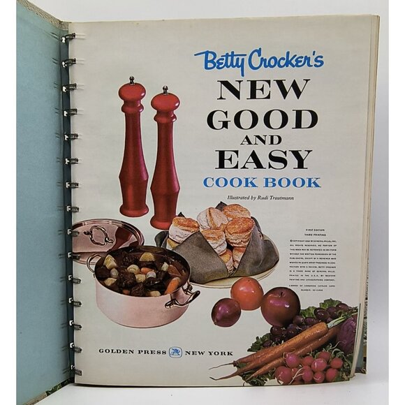 Betty Crockers New Good And Easy Cook Book 1962 First Edition Third Printing - Picture 2 of 5